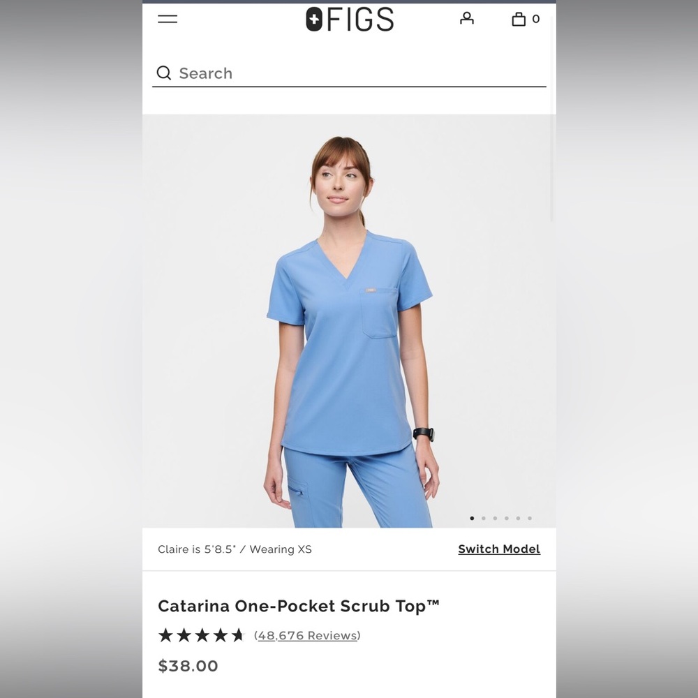 FIGS CATARINA SCRUB TOP